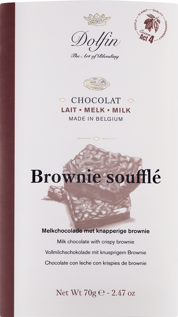 Dolfin Vollmilchschokolade mit Crispy Brownie